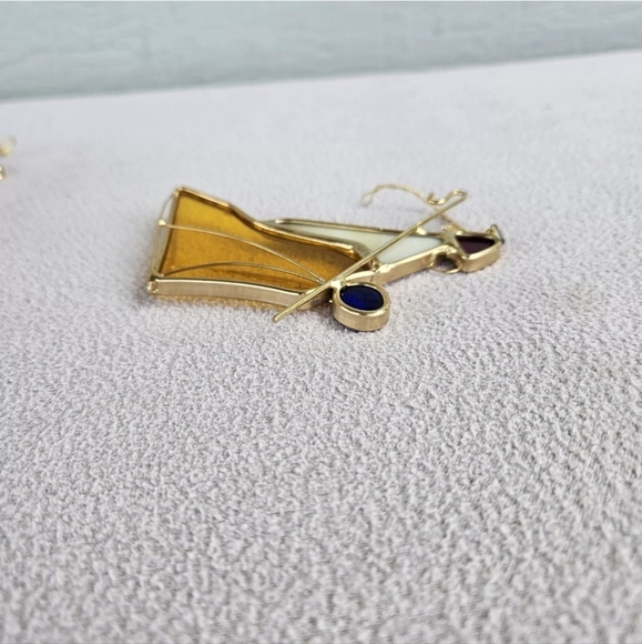 VTG Danbury Mint Mary and Joseph Fleeing to Egypt Camel Stained Glass Hanging - Picture 4 of 10